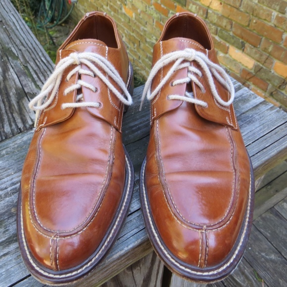 Johnston & Murphy caramel leather lace-up shoes, 9M excellent! main image 4